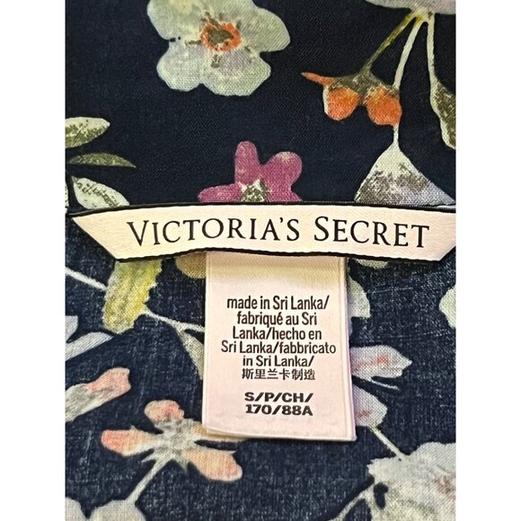 Victorias Secret Pajama Shorts Set Womens S Blue Floral Cotton Blend Used - Picture 6 of 16
